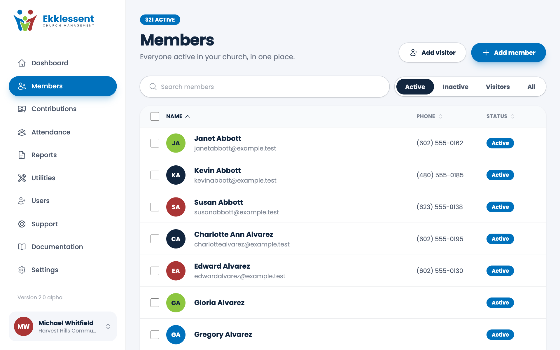 The members list